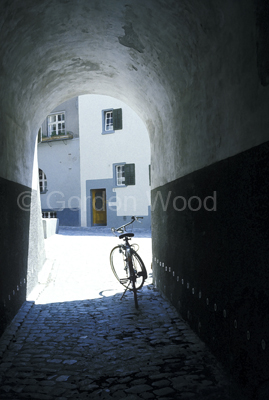 Bicycle in Pedestrian Tunnel Chur Switzerland/ with Painterly Effect